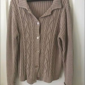 Basic Editions Capuccino Cardigan XL